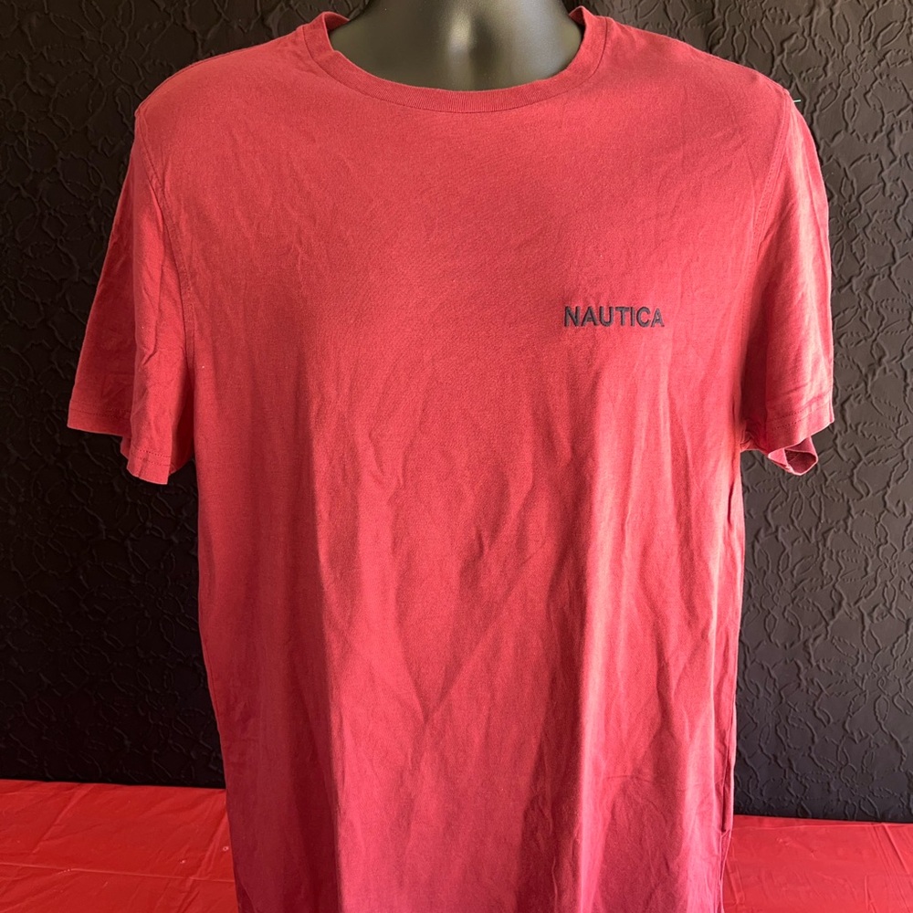 Nautica Men's Nautica Burgundy T-Shirt Large